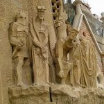 Picture of Sagrada Familia religious scenes on exterior
