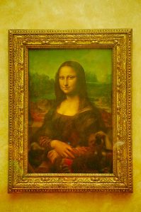 Picture of Mona Lisa in Louvre Museum Paris