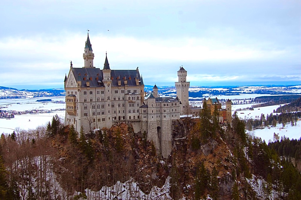 Picture of Neuschwanstein Castle in Bavaria Germany in wintertime
