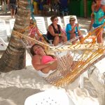 Picture of laying in hammock on the beach