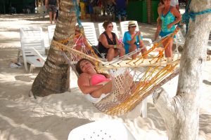 Picture of laying in hammock on the beach