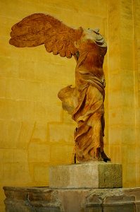 Picture of Winged Victory Nike inside Louvre Museum Paris